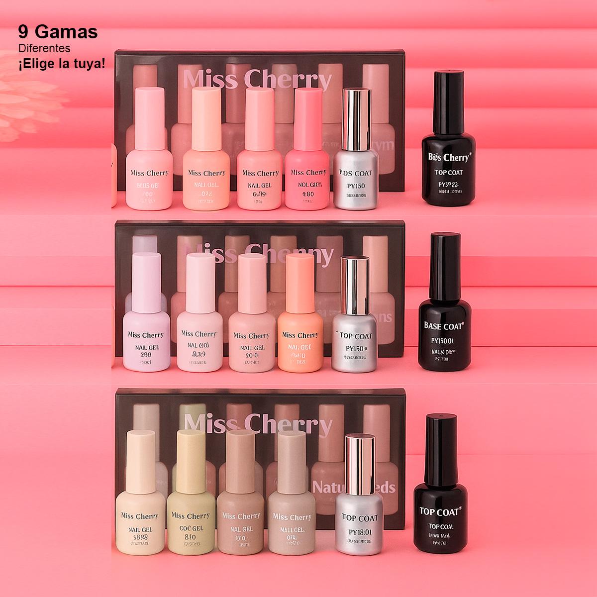 Miss Cherry Gama Gelish Colores 6pzas de 18ML gel UV/LED semipermanente de 18ml cada uno