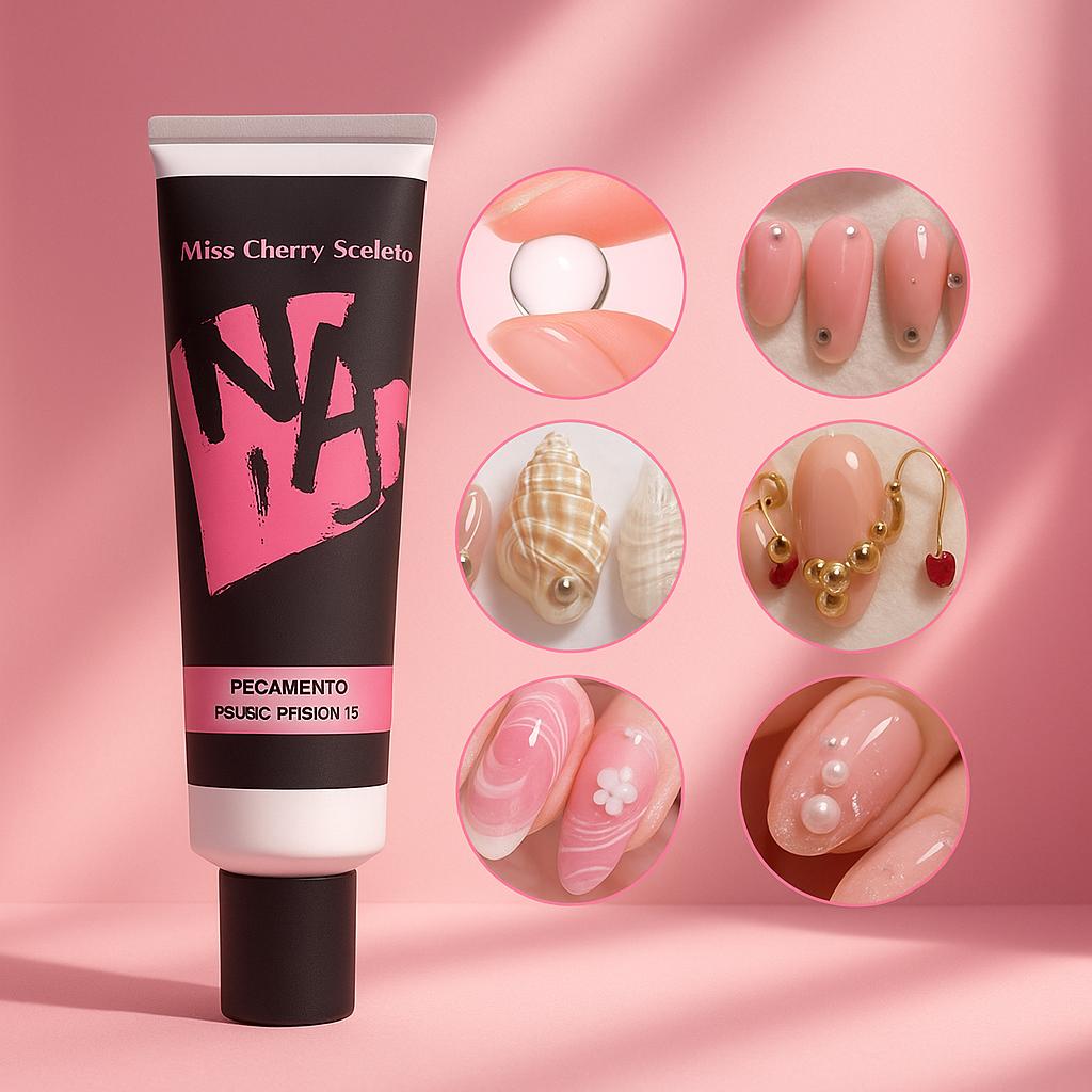 Miss Cherry Pegamento Press On 1 Pieza Pegamento Solido Para Uñas