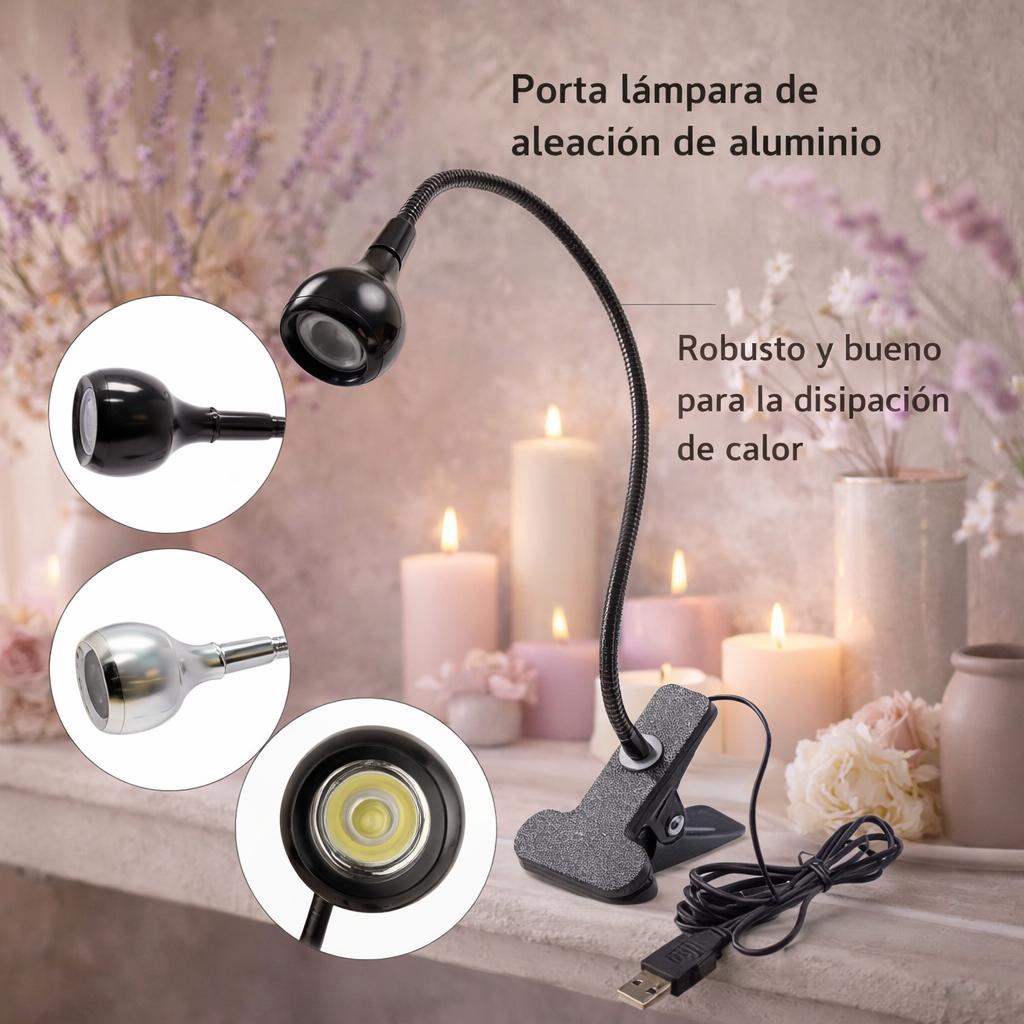 Miss Cherry Lampara UV Hose para Uñas Profesional color aleaotrio portatil con Pinza