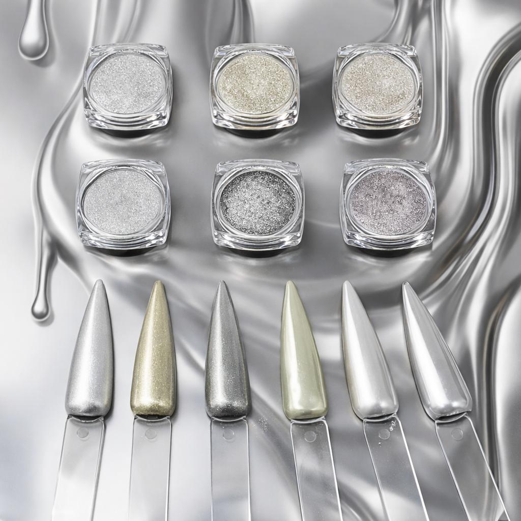 Miss Cherry Efecto Espejo Polvo Metalico uñas