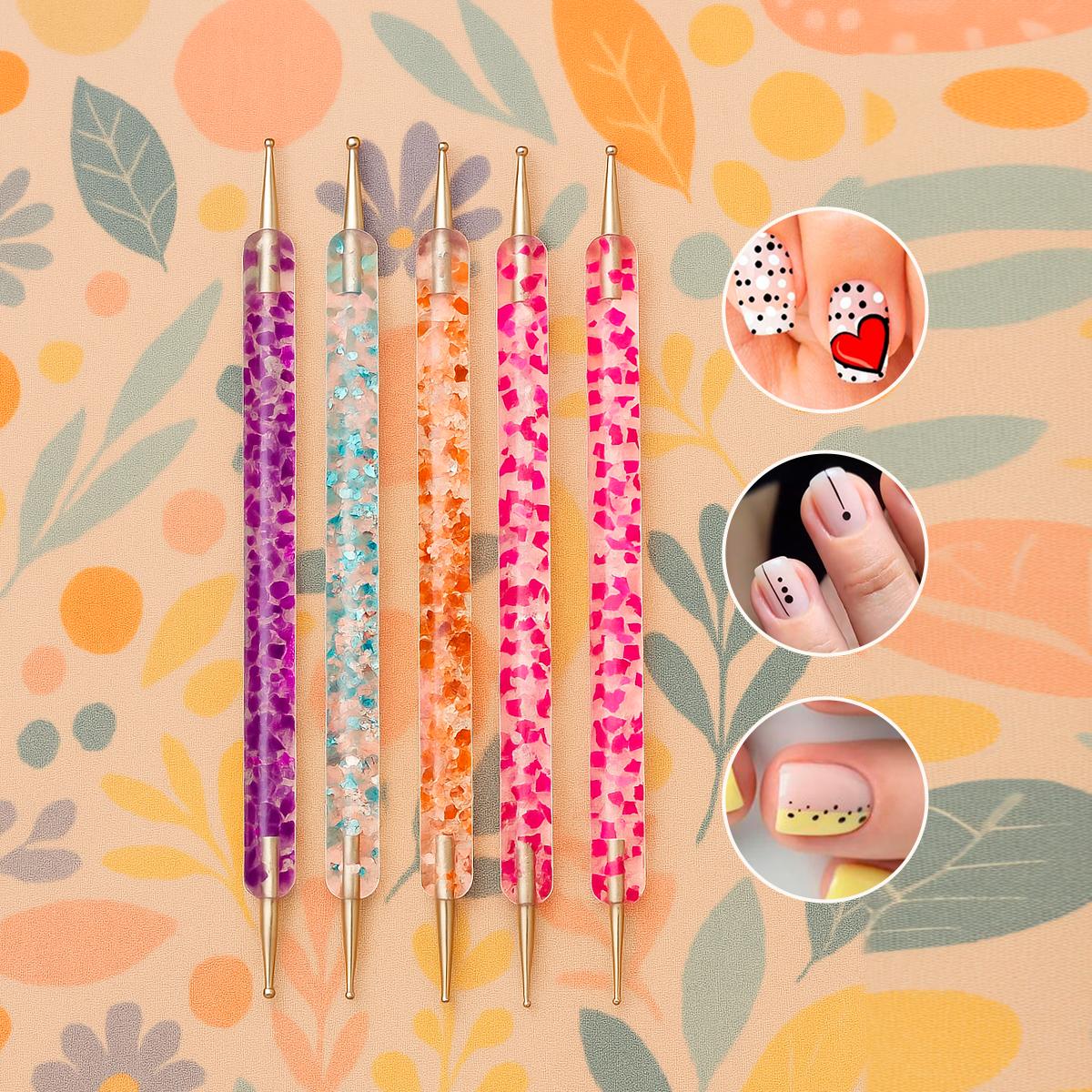 Miss Cherry Punteros Para Decorar Uñas Doble Punta Tamaños Diferentes Arte en uñas diseño Nails