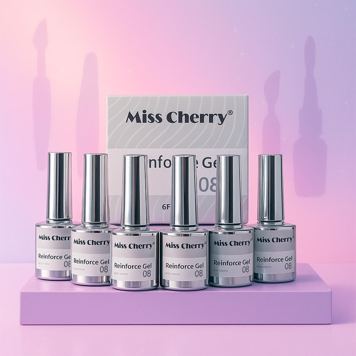Miss Cherry Reinforce Gel Base ideal para nivelar reforzar y fortalezer uñas Gel profeional UV LED