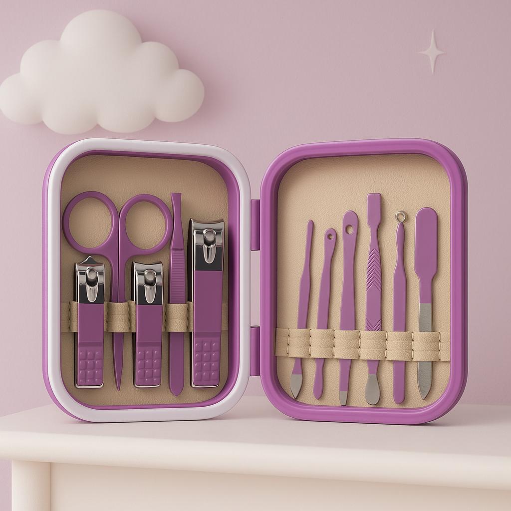 Miss Cherry Set Manicura 12In1 Kit de Manicura y Pedicure Set Acero Inoxidable herramientas