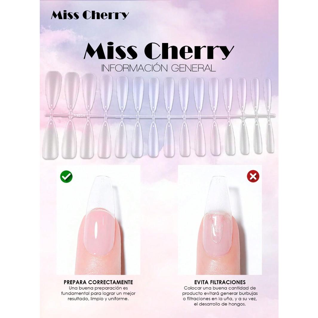 MISS CHERRY TIP SOFT GEL Tips para el arte de las uñas acrilicas naturales