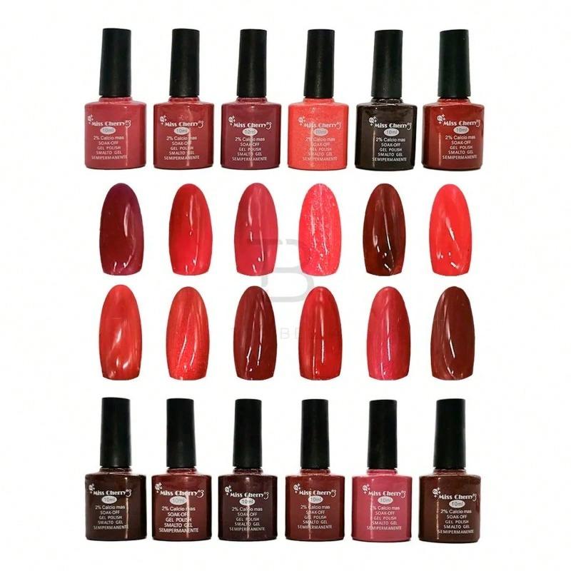MISS CHERRY Gel esmalte semipermanente para uñas Uv Led GAMA B2 12 pcs