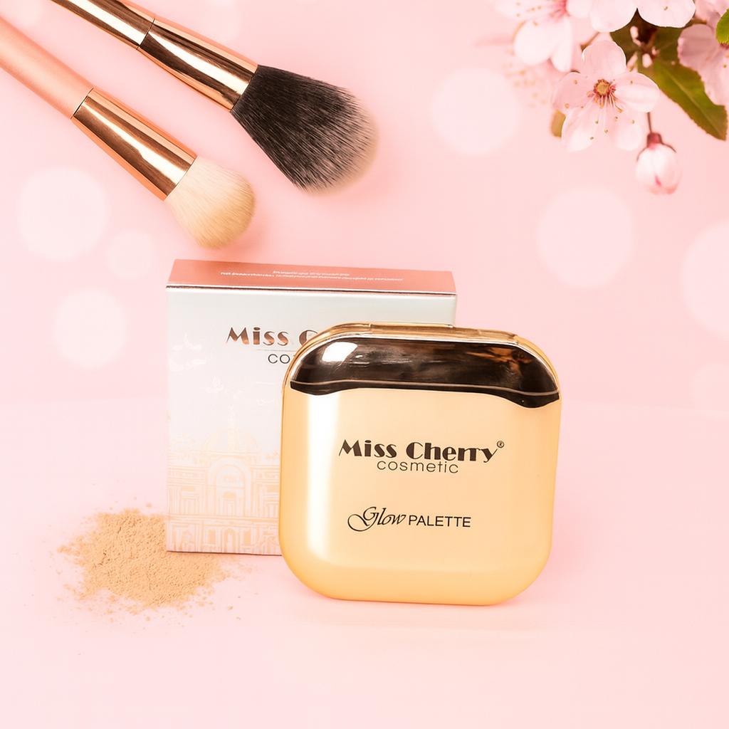 Miss Cherry Makeup Base De Maquillaje Polvo Compacto Fijador Matte