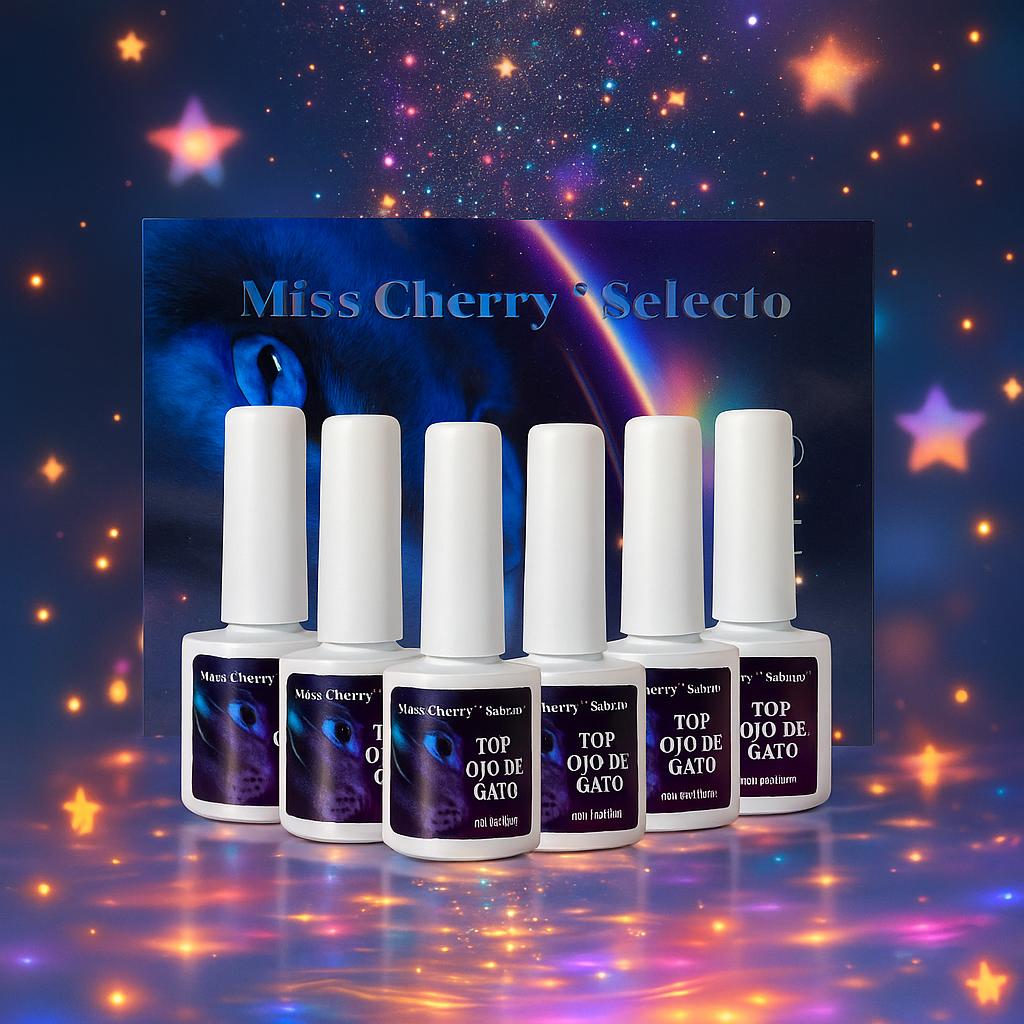 Miss Cherry Gel efecto ojo de gato Top OJO de GATO gel UV/LED uñas manicura simipermanente