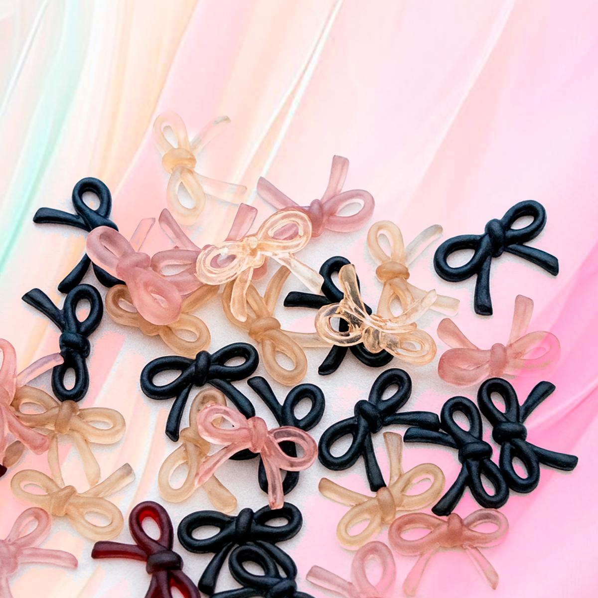 Miss Cherry Moños Coquette Para Decoración De Uñas Acrílicas Diferentes Colores