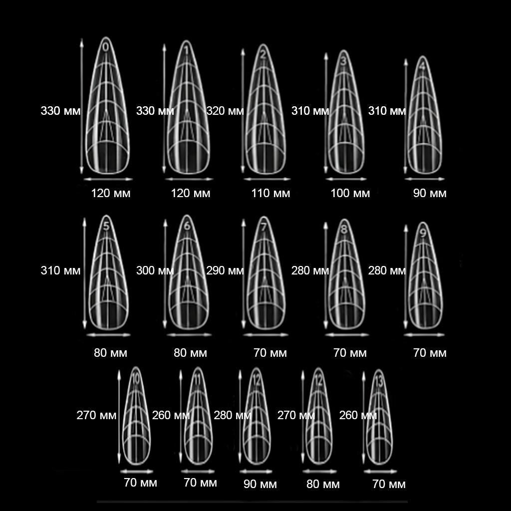 Miss Cherry 240 Tips Molde de extensión de uña para polygel acrigel profesional