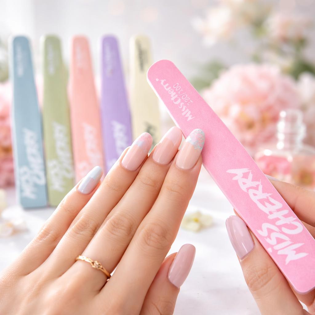 Miss Cherry Kit de Lima 6 Limas de Alta Precisión para Manicura y Pedicura Profesional en casa