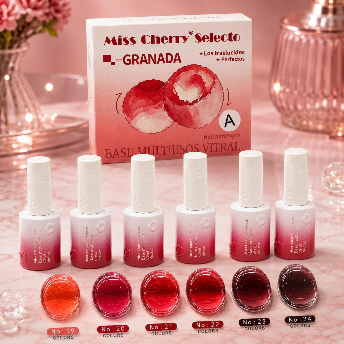 Miss Cherry Gel Semipermanente BASE MULTIUSOS VITRAL