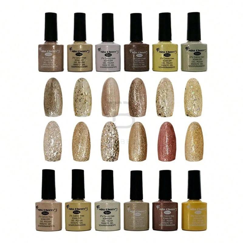 MISS CHERRY Gel esmalte semipermanente para uñas Uv Led GAMA S 12 pcs