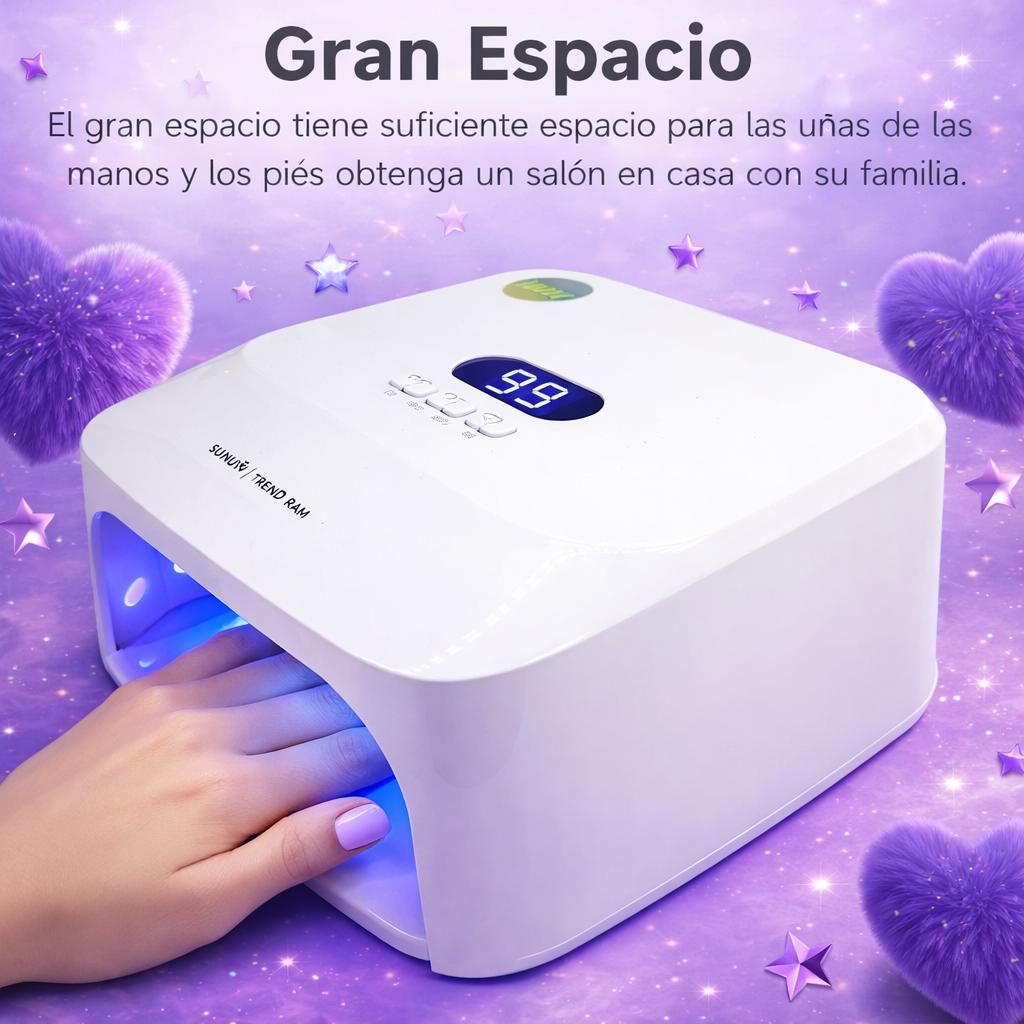 Miss Cherry Lampara UV LED 72W 15600mAh Recargable Portátil y Duradera Profesionales