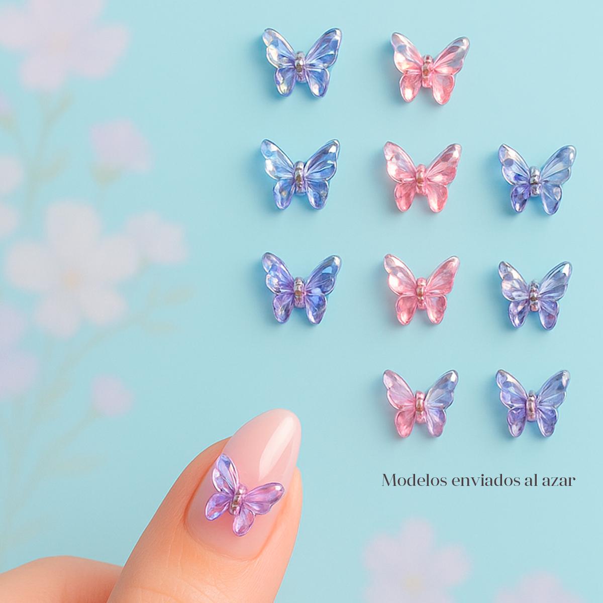 Miss Cherry Mariposa Decoracion De Uñas Acrílica 3d Uñas Arte Diy Kit