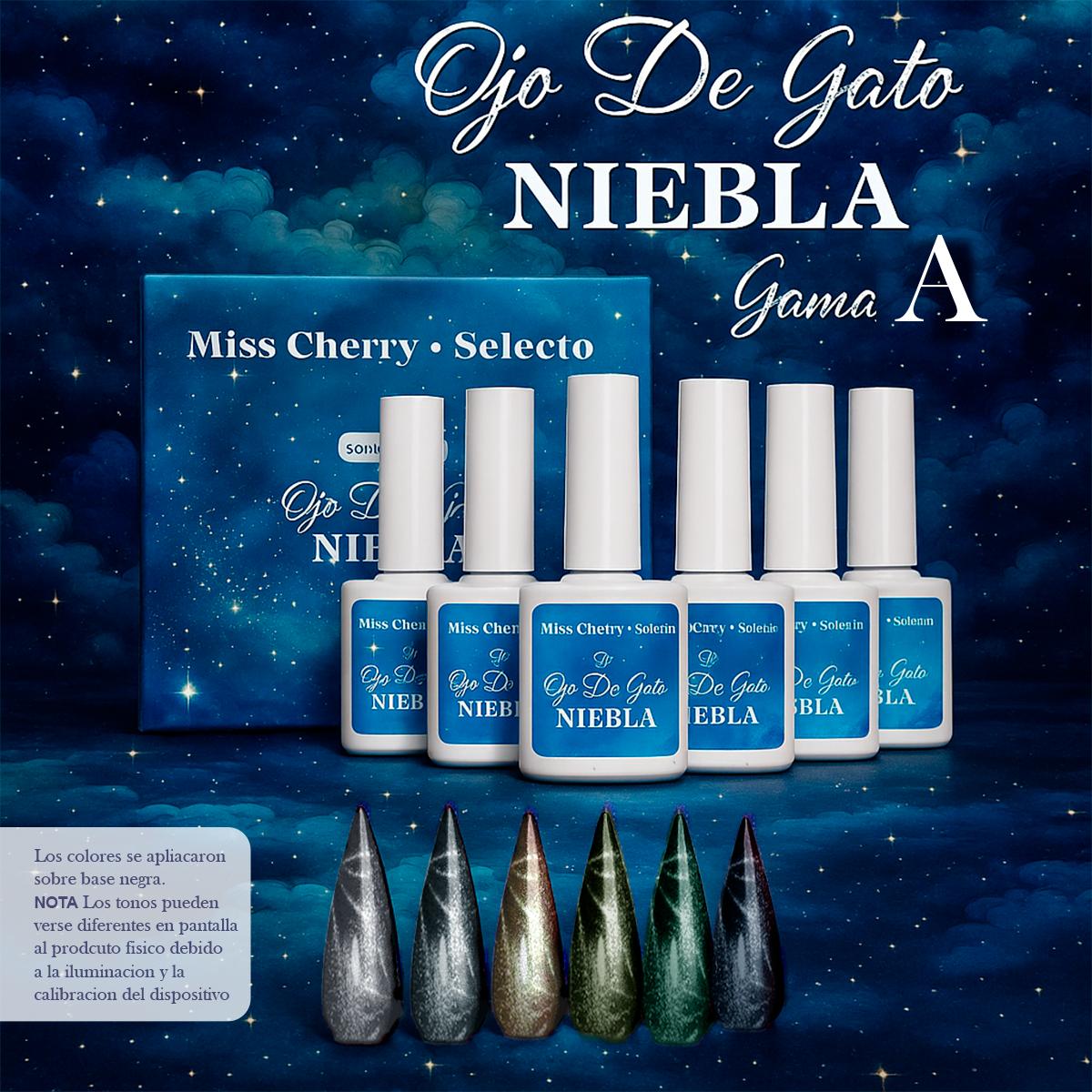 Miss Cherry Gama Niebla Efecto Ojo de gato gel semipermanente UV LED profesional para manicura