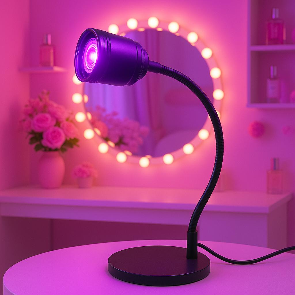 Miss Cherry Lampara con ajustador y pedal 360 Press-on Nails UV compacta profesional