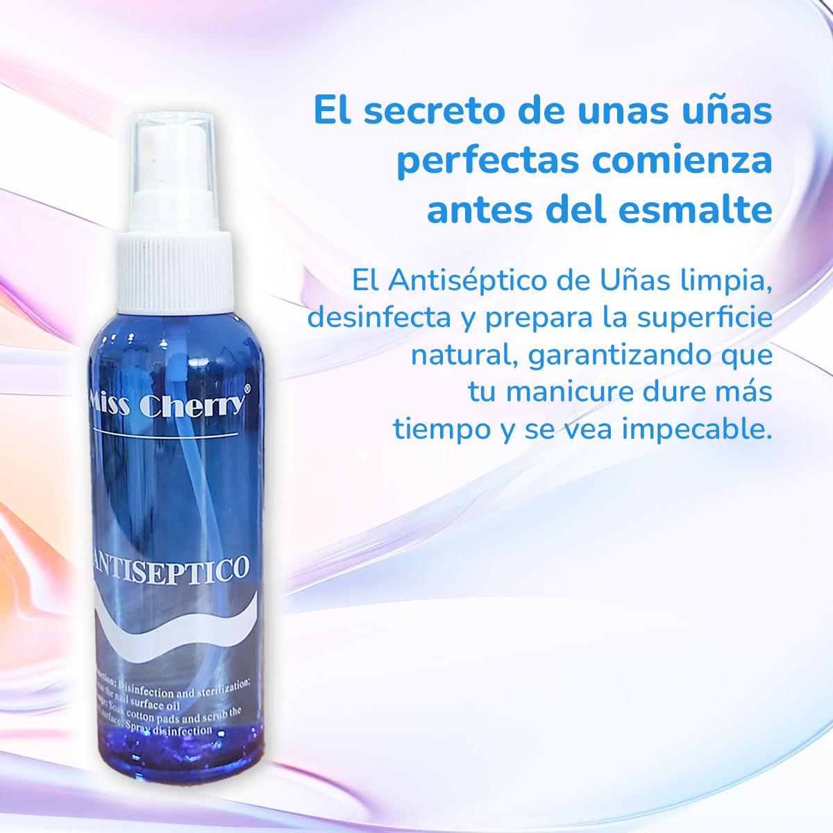 Miss Cherry Antiseptico Desinfectante para uñas elimina bacterias y reduce el riesgo de infecciones