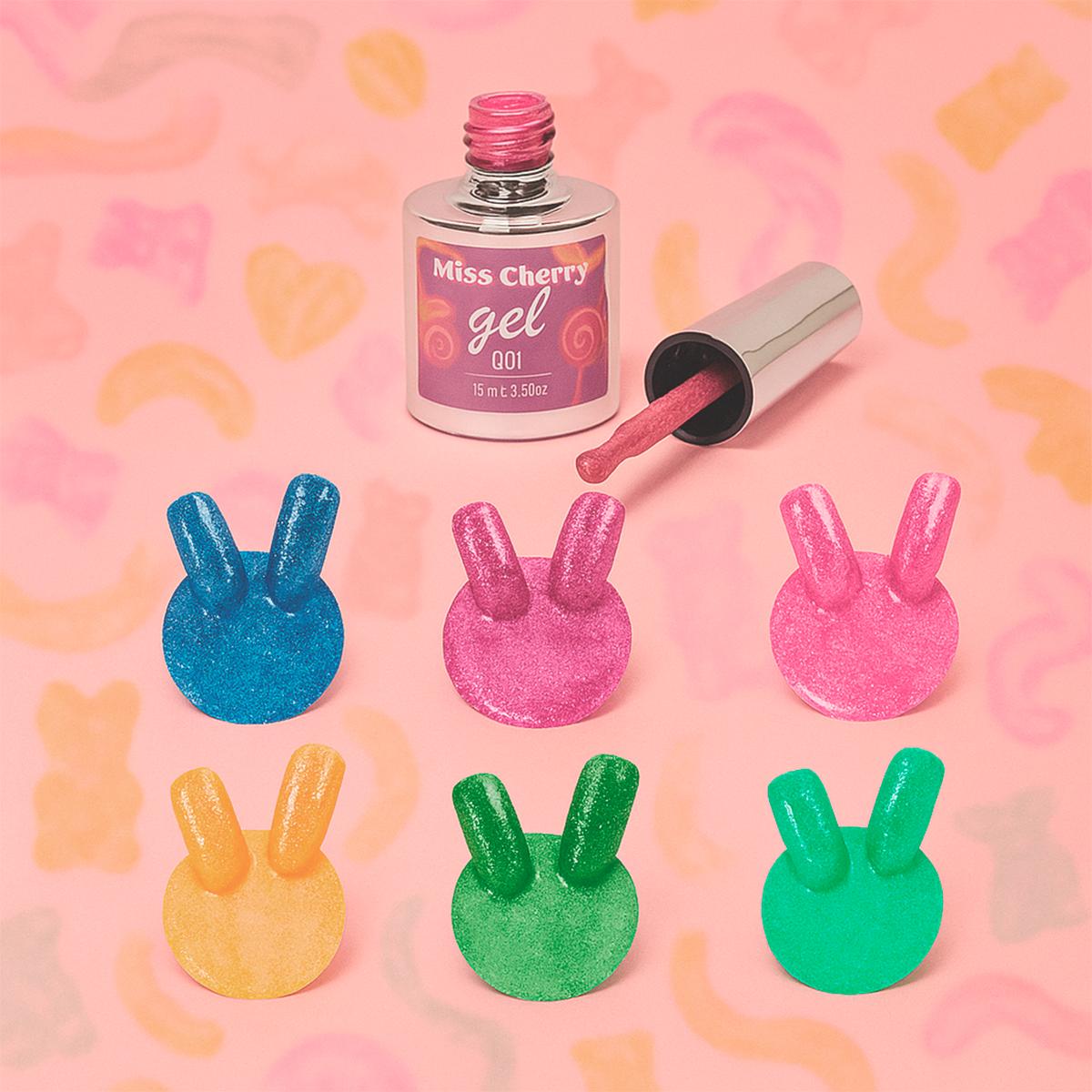 Miss Cherry Gama Gomi Color 6 Pzs Gel Esmalte Semipermanente Uñas