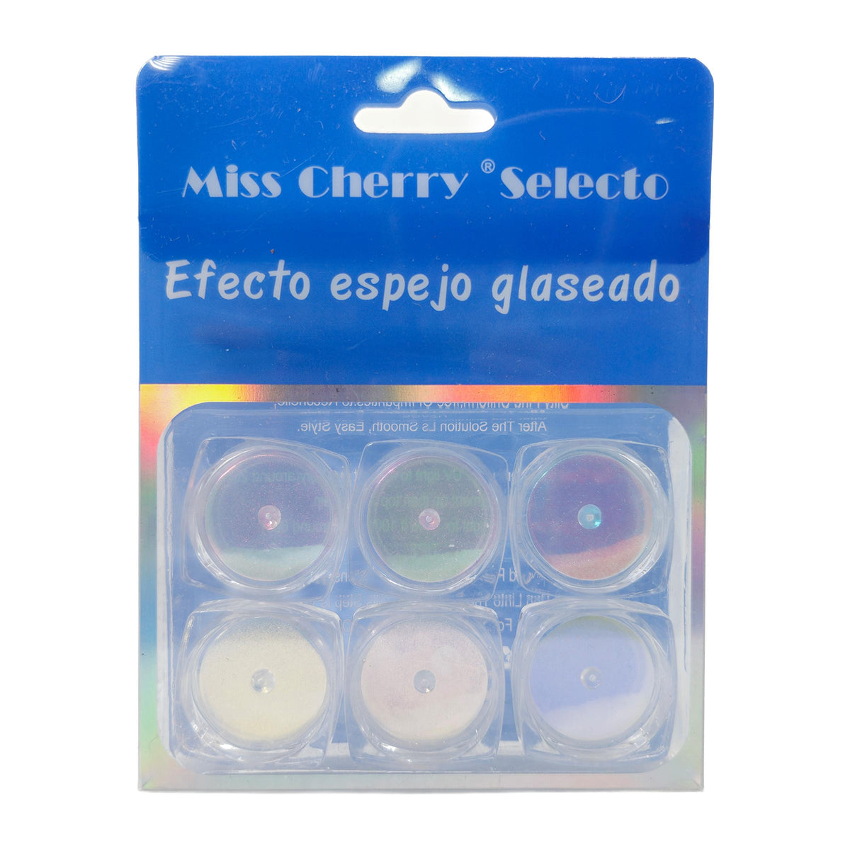 Miss Cherry Efecto Espejo Glaseado Efectos para Uñas Colores Variados 5mg 6 colores