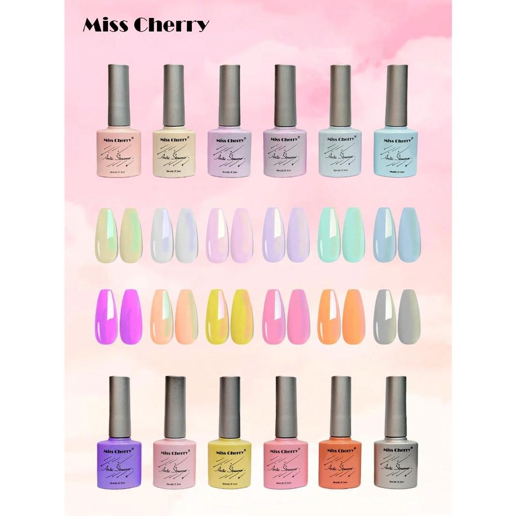MISS CHERRY Esmalte Semi permanente gama ARCTIC STREAMER - AURORA 10 12 pcs