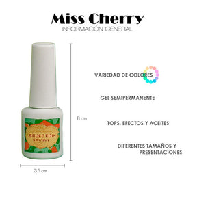 Miss Cherry Gel Esmalte Semipermanente para Uñas Ojo de Gato Frutal 6 pcs
