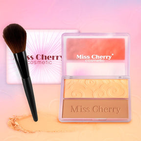 Miss Cherry Makeup Contorno compacto Polvo e Iluminador/Contorno Duo ideal para esculpir el rostro