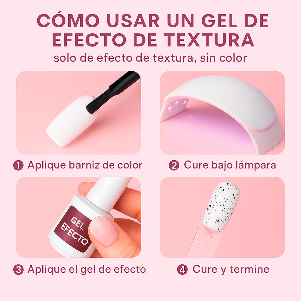 Miss Cherry Chocolate Efecto sal Marina gel semipermanete traslucido con efecto textura