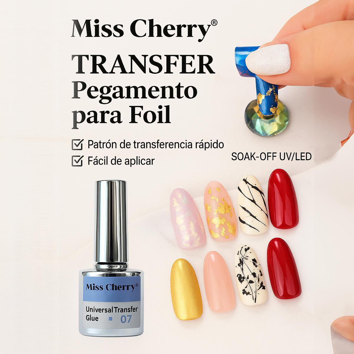 Miss Cherry Transfer Pegamento para Foil profesional Nail uñas manicura