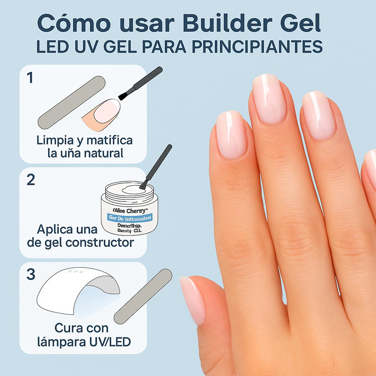 Miss Cherry Gel de Construccion Builder Gel LED UV GEL Profecsional Nail profecional manicura uñas 6pcs