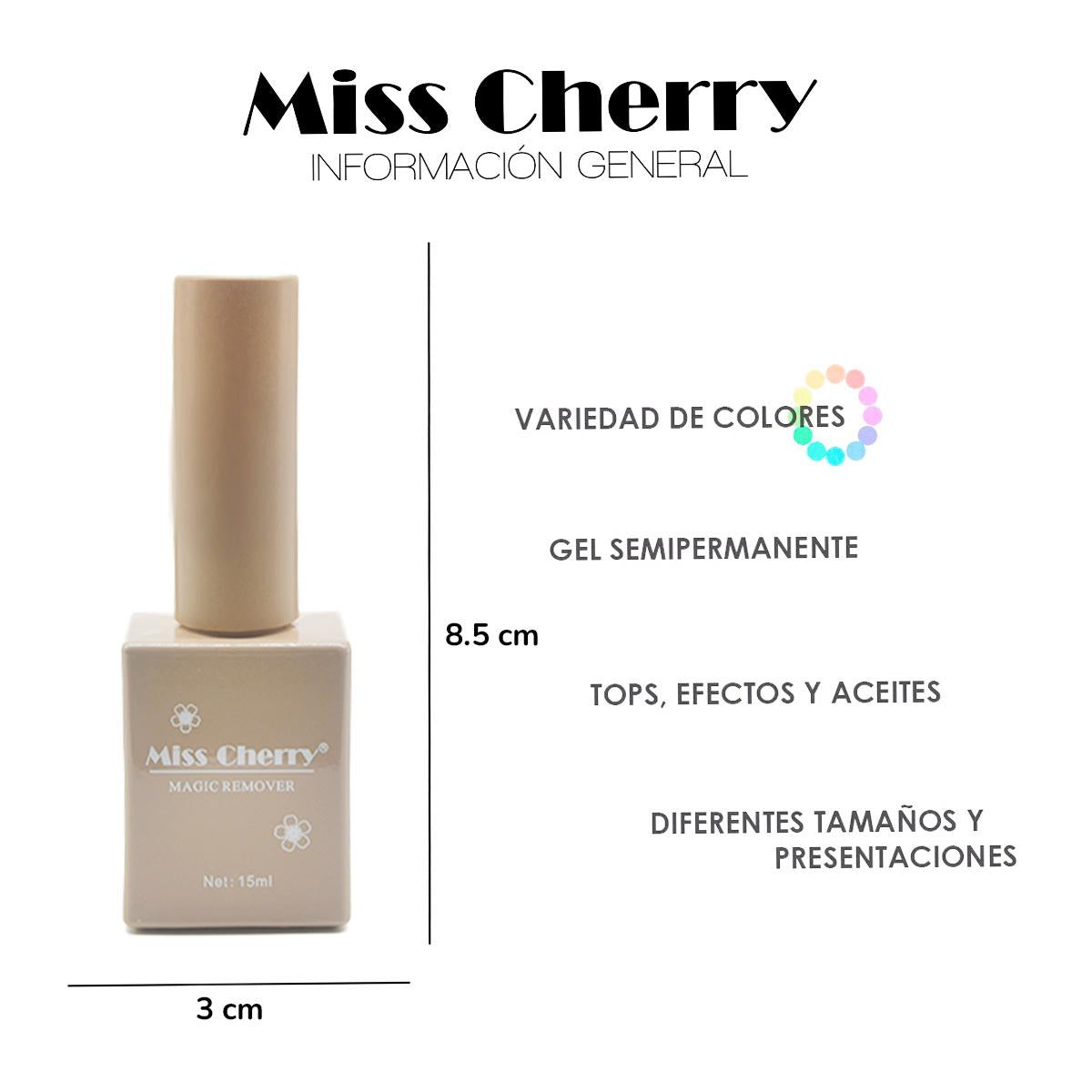Miss Cherry Magic Removedor Gel para uñas
