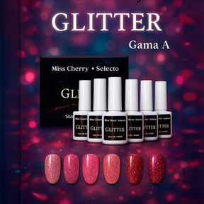 Miss Cherry Gama GLITTER gel semi permanente UV LED