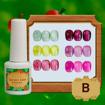 Miss Cherry Gel Esmalte Semipermanente para Uñas Ojo de Gato Frutal 6 pcs
