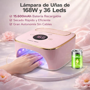 Miss Cherry Lampara UV/Led Recargable 158w 15600mAh para Esmalte de Uñas Nails Esmalte