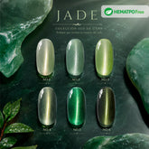 Miss Cherry Jade efecto ojo de gato gama de esmaltes profesionales uñas gel