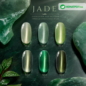 Miss Cherry Jade efecto ojo de gato gama de esmaltes profesionales uñas gel