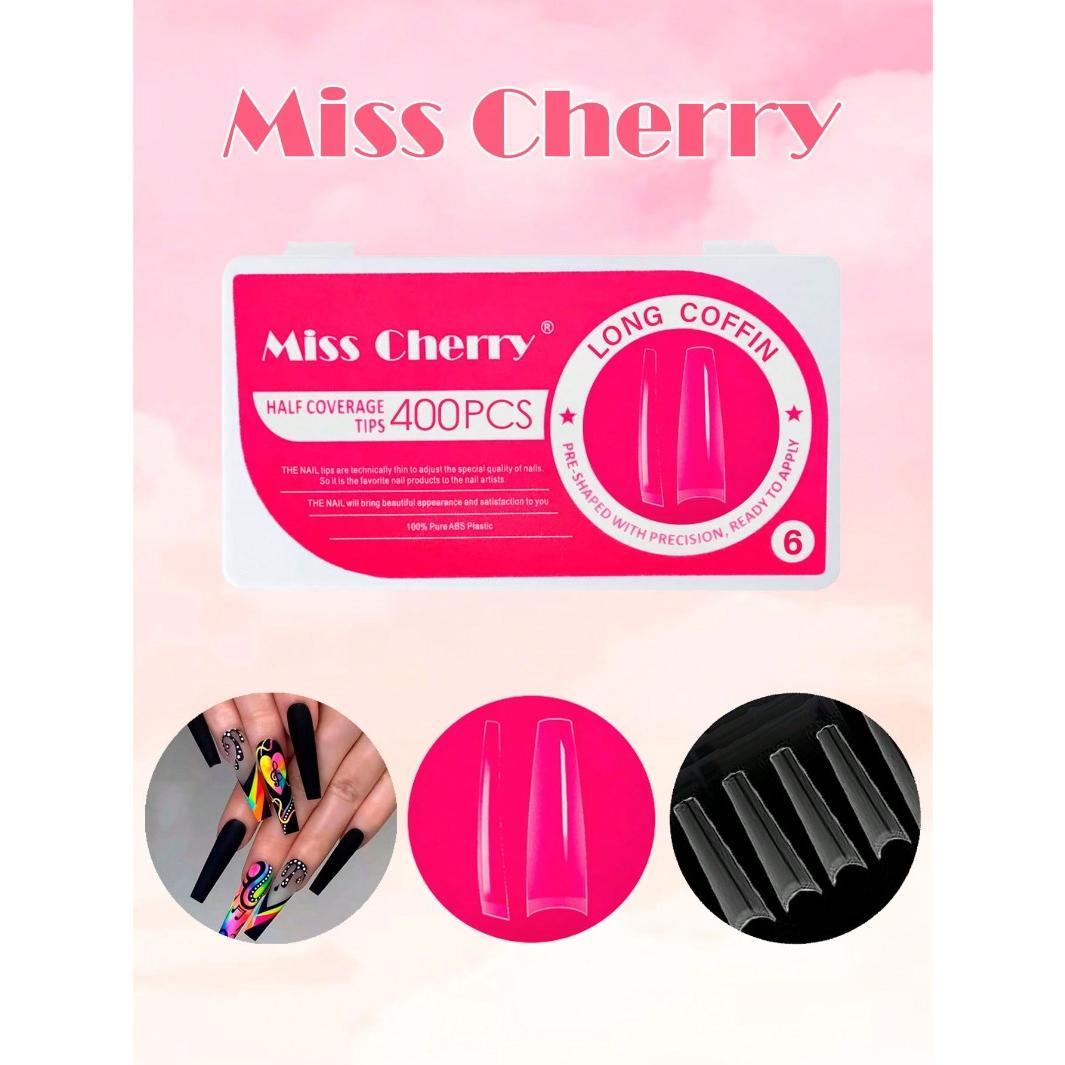 Miss Cherry Tips para el arte de las uñas acrilicas naturales 500 pcs