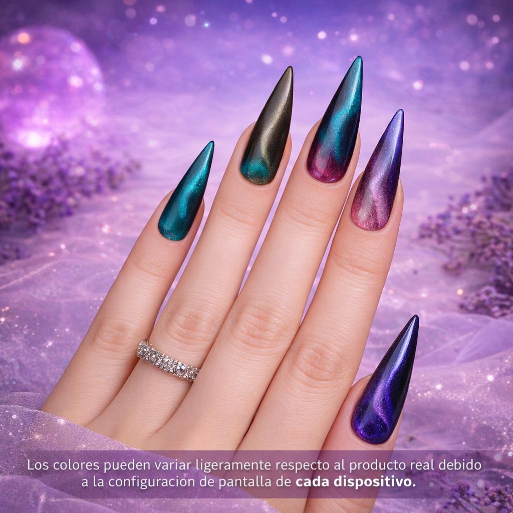 HEMATPOFree Miss Cherry gel Nocturna ojo de gato efecto gel esmalte semipermanente uña
