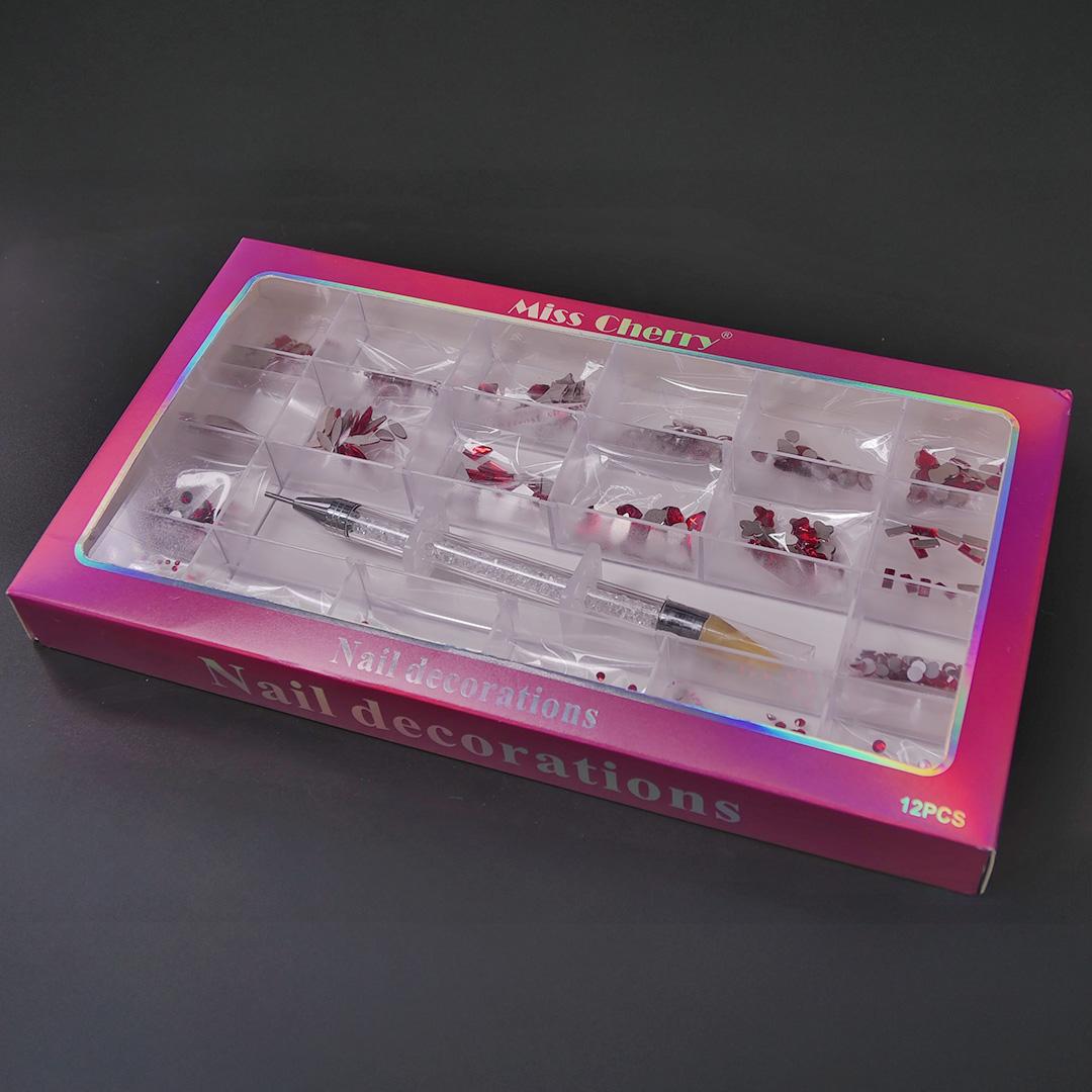 Miss Cherry Decoracíon para Uñas Joyería Roja Uñas en Casa