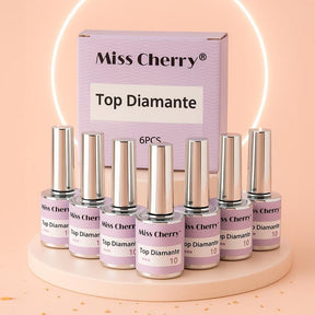 Miss Cherry Top coat Diamante profesional acabado brillante manicura Uñas Nail art