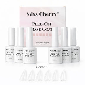 Miss Cherry PEEL-OFF Base coat practice gel facil de remover retiro despegable