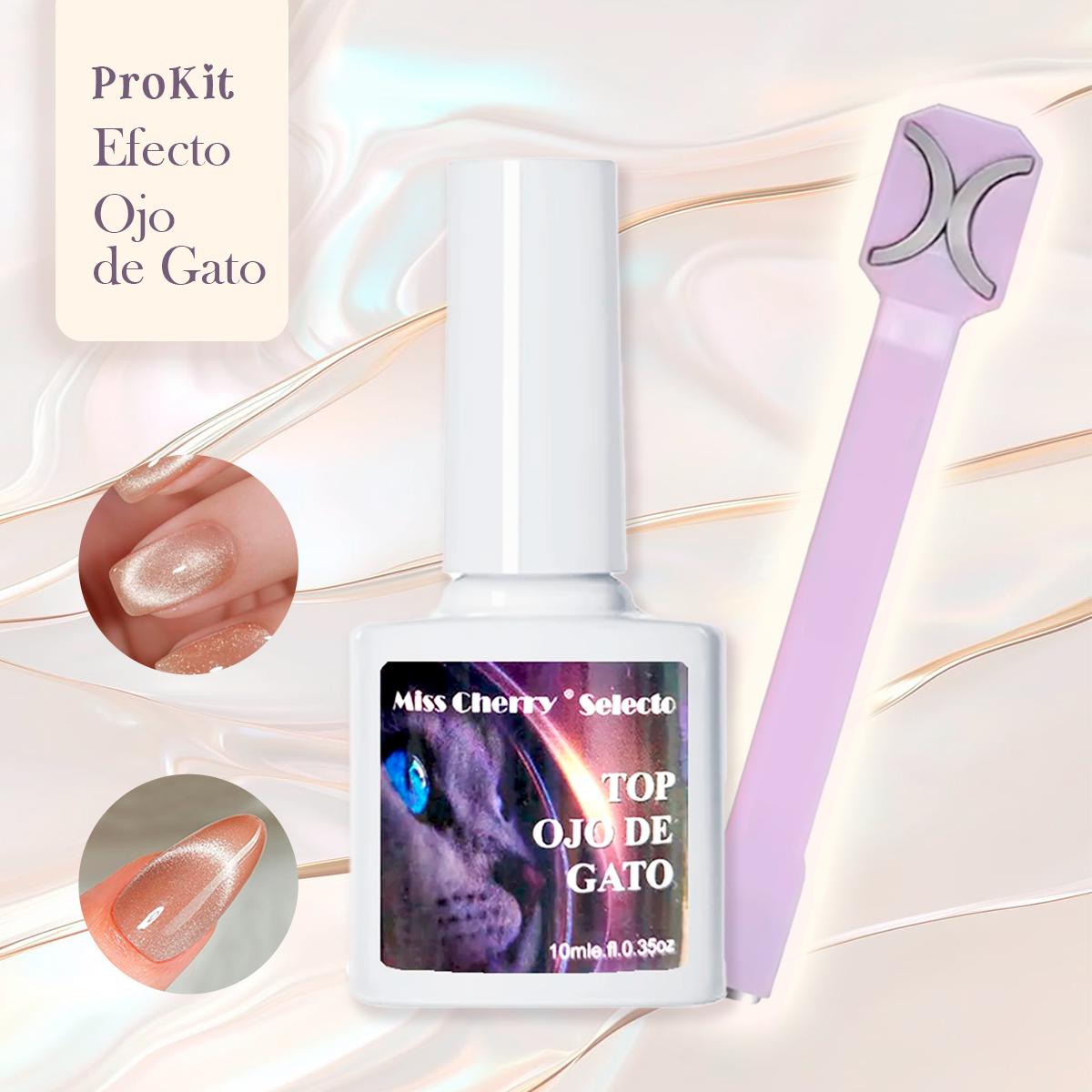 Miss Cherry KIT Magentico 1 Gel Efecto ojo de gato con Iman Incluido para efectos profesional en uña