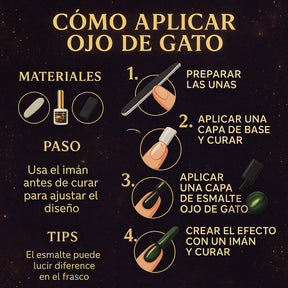 Miss Cherry Efecto ojo de gato Gama Esencia de oro UV LED Profesional 6pzas