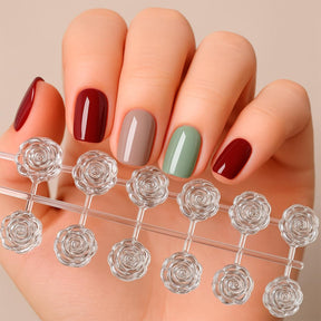 Miss Chaerry Tips de Muestrario Diferentes Modelos puntas transparentes tablero de Color de uñas tarjeta de puntas