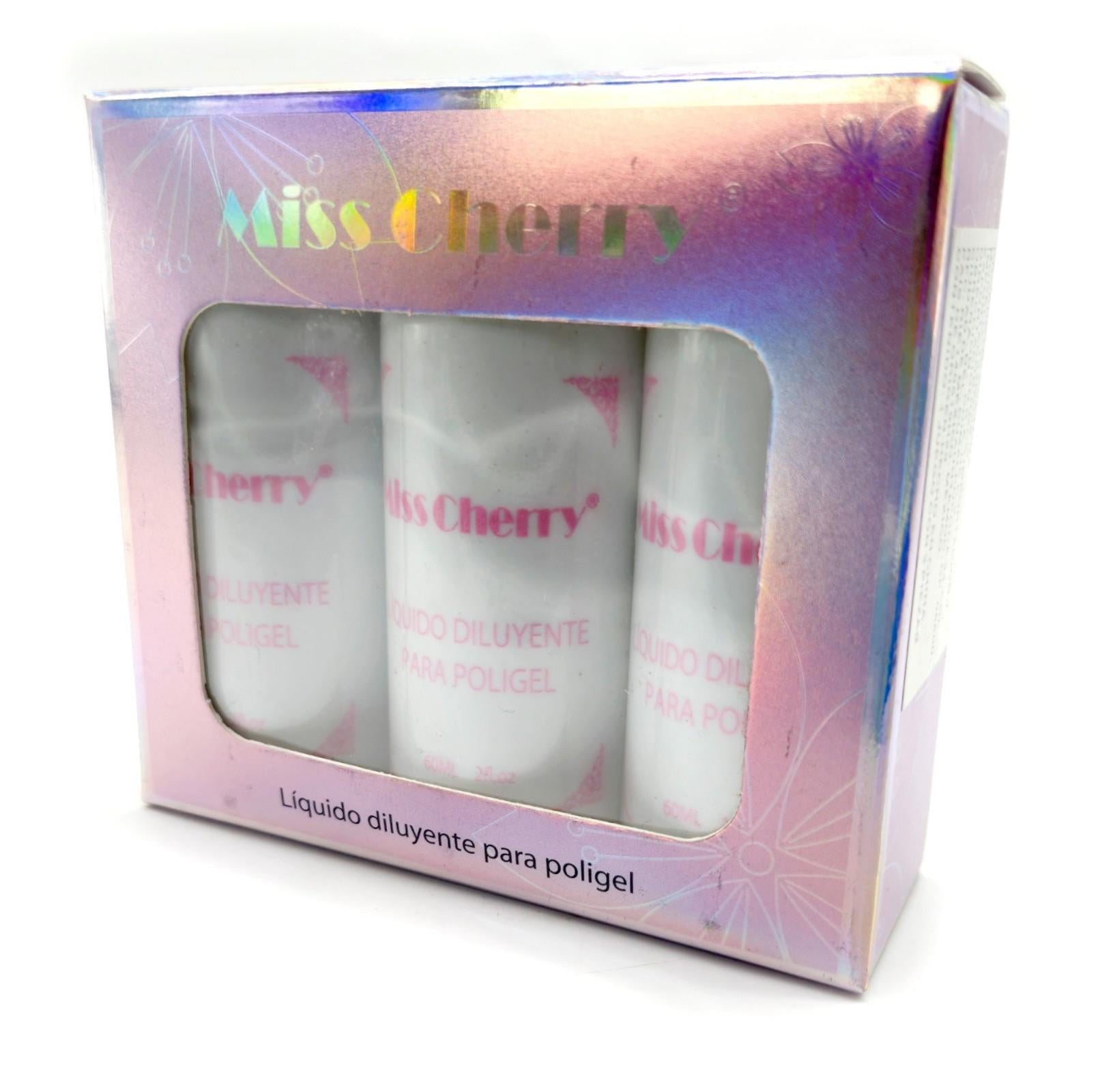 Miss Cherry  Líquido Diluyente para Polygel Uñas Arte Nails Gel Esmalte 3 PIEZAS