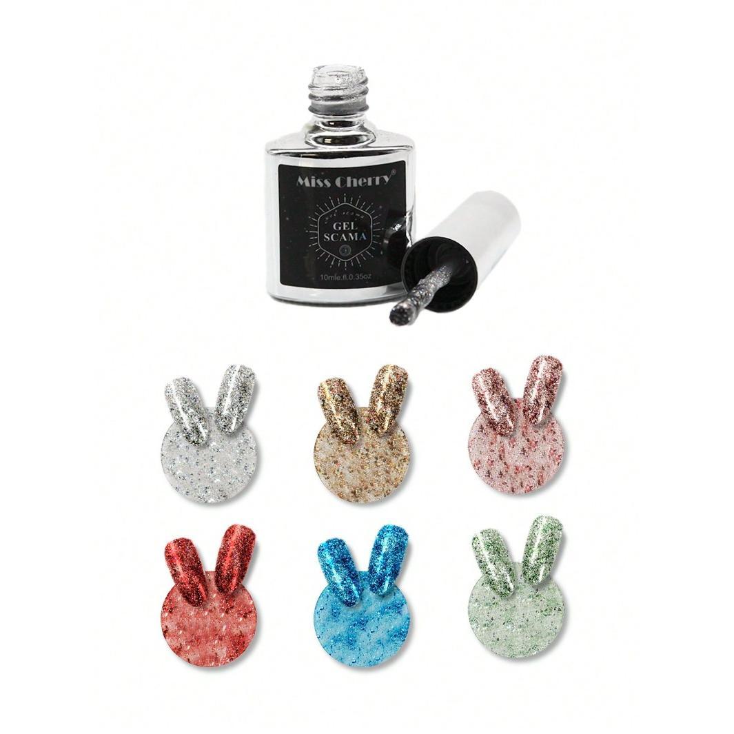 MISS CHERRY Gel esmalte semipermanente para uñas Uv Led SCAMA 6 pcs