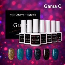 Miss Cherry Gama GLITTER gel semi permanente UV LED