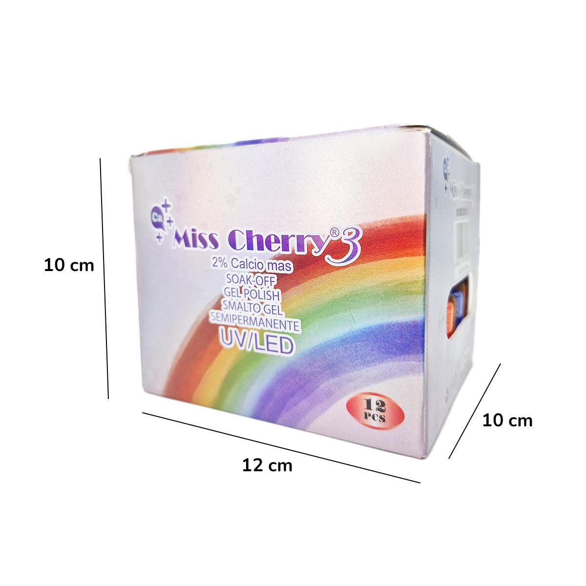 Miss Cherry Gama Arcoiris gel semipermanente glitter colores vibrantes UV/LED gel para uñas