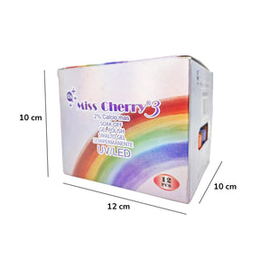 Miss Cherry Gama Arcoiris gel semipermanente glitter colores vibrantes UV/LED gel para uñas