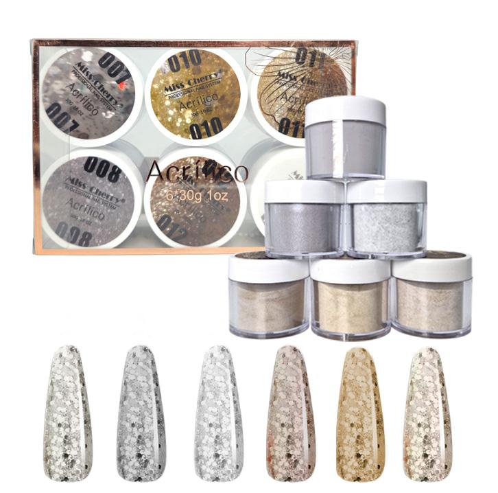 Miss Cherry Acrílico Polvo Colores – Decoración Profesional Nials Uñas Alta Pigmentación