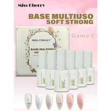 HEMATPOFREE MISS CHERRY Gel esmalte semipermanente para uñas Uv Led BASE MULTIUSO SOFT STRONG 6 pcs
